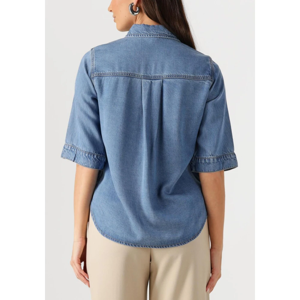 Object Denim Top voor Vrouwen Blue Dames