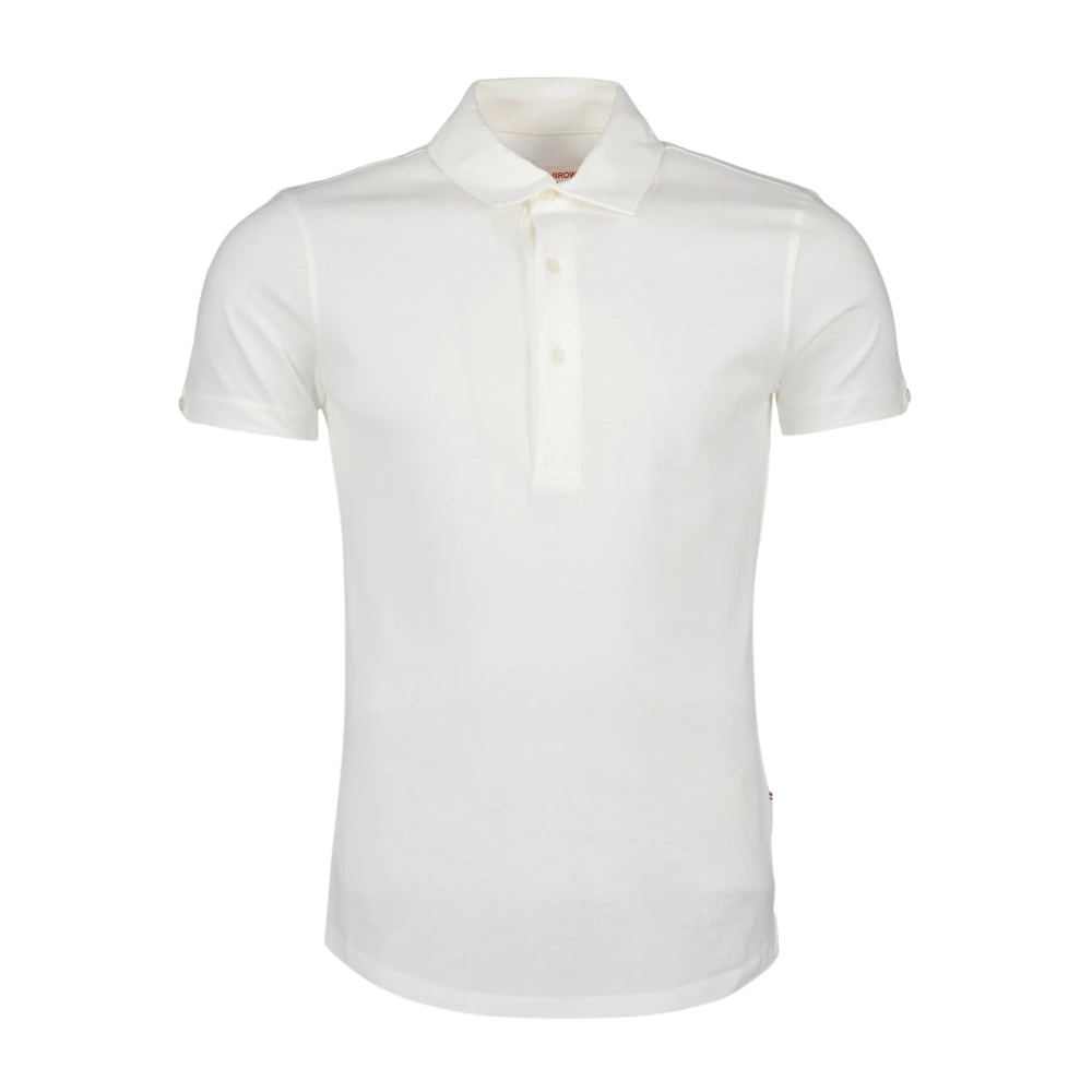 Orlebar Brown Klassiek Polo Shirt Katoen Zijde White Heren