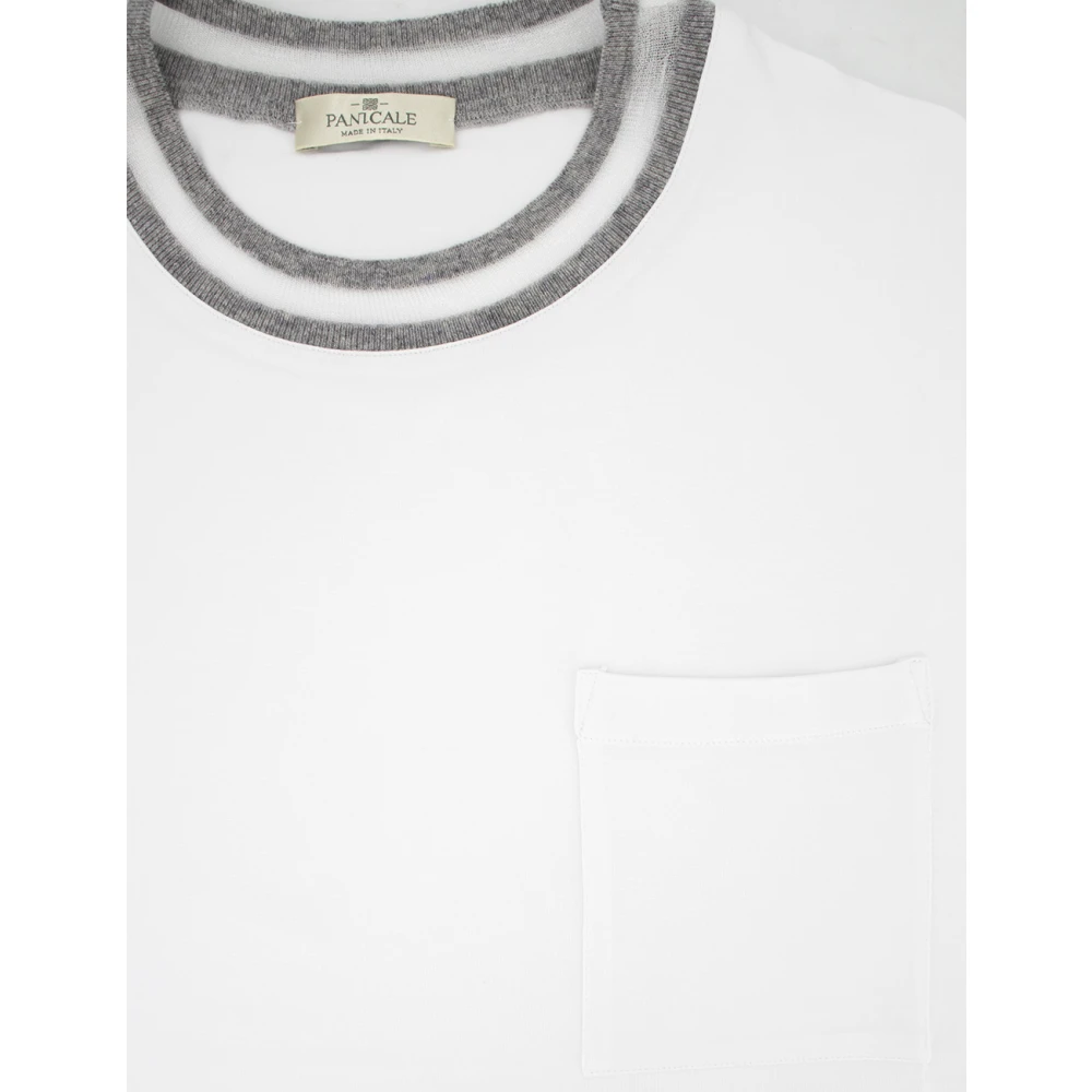 Panicale Lurex Crew Neck Zak T-shirt White Dames