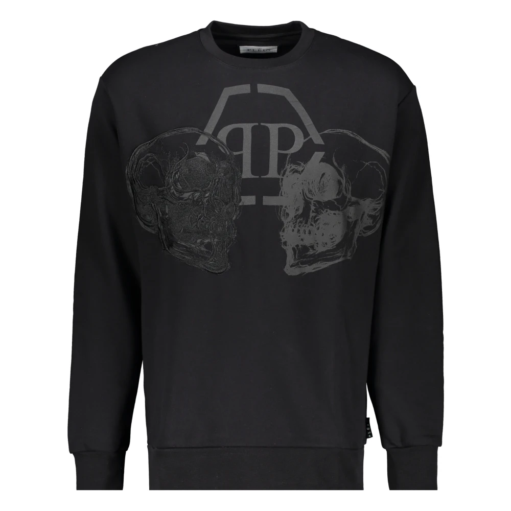 Philipp Plein Geborduurde Print Sweatshirt Black Heren