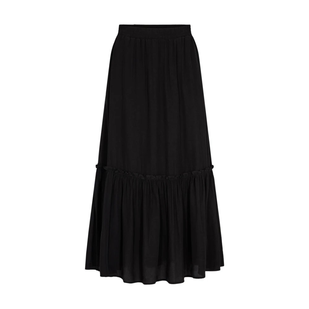 Co'Couture Bohemian Maxi Rok in Zwart Black Dames