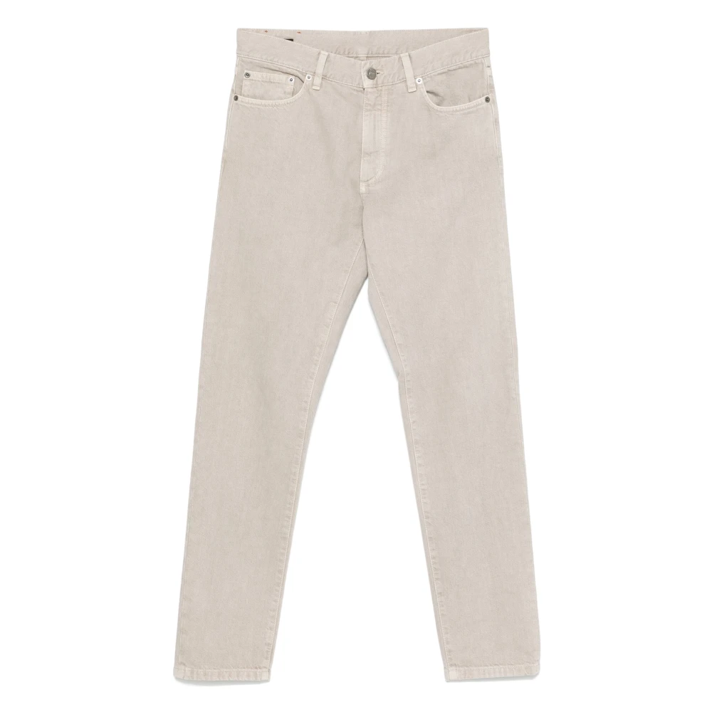 Ermenegildo Zegna Katoenen jeans met zij- en achterzakken Beige Heren