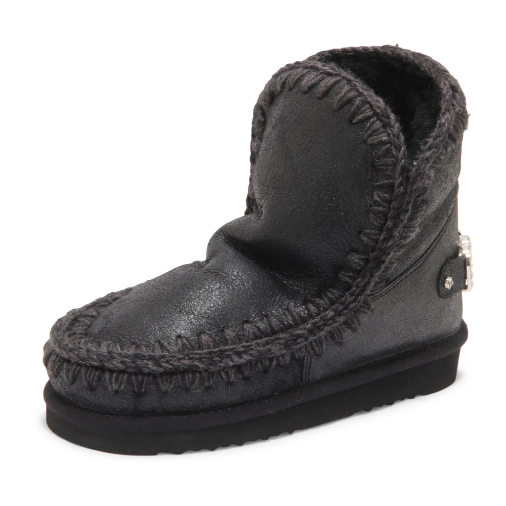 Mou Women's Black Eskimo 18 Rhinestones Logo - Winter Boots - 3 Uk - Shoes