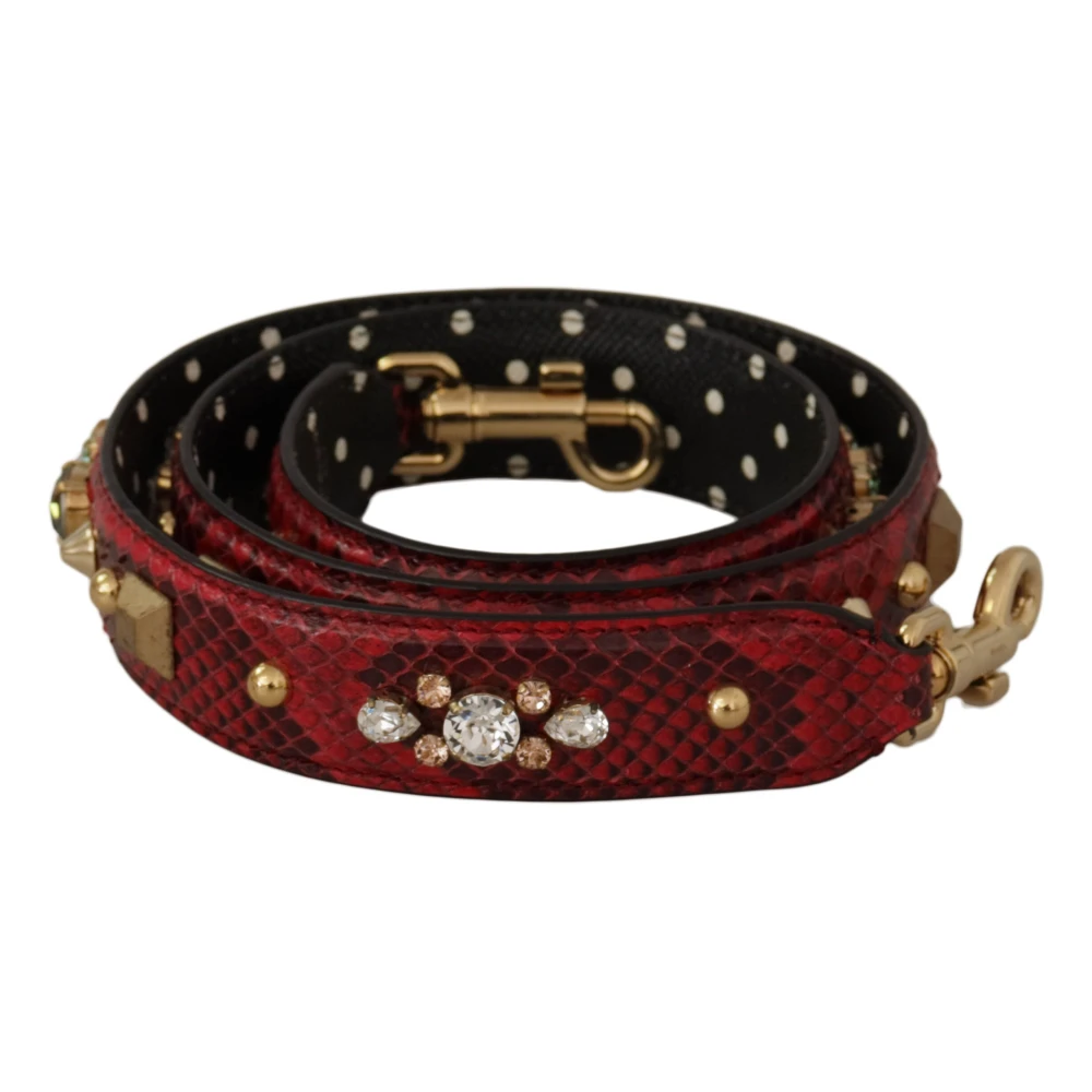 Dolce & Gabbana Women's Red Crystals Reversible Shoulder Strap