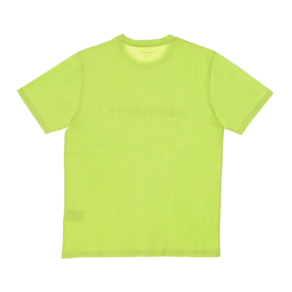 Carhartt WIP Script Lime Zwart T-shirt Green Heren