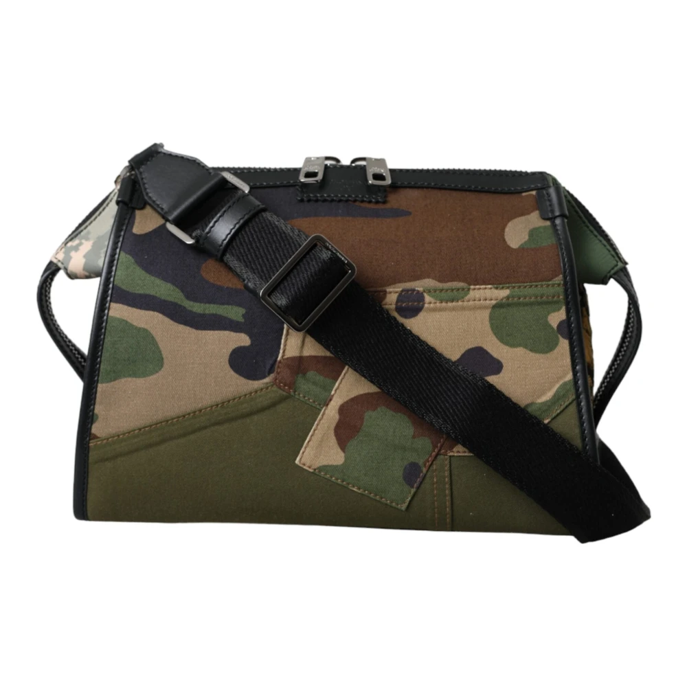 Dolce & Gabbana Multicolor camouflage patchwork schoudertas Multicolor Dames