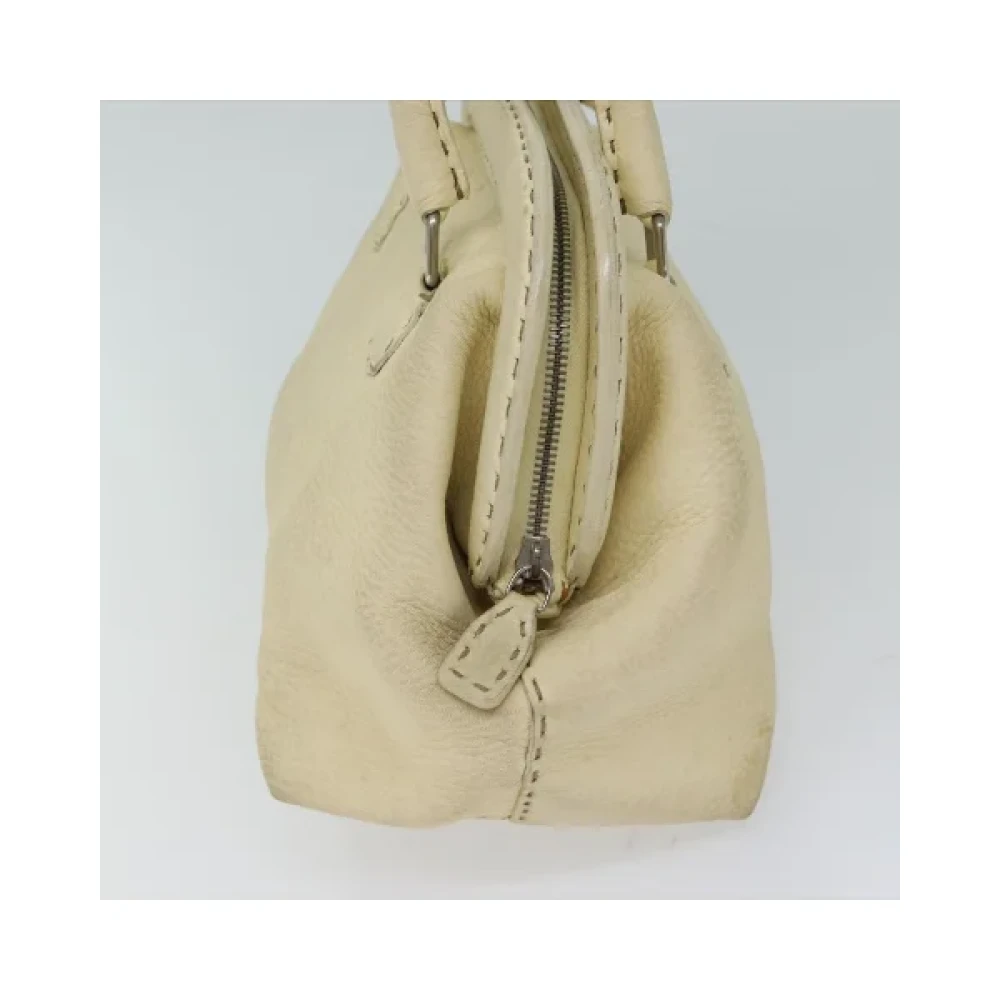 Fendi Vintage Pre-owned Cotton handbags Beige Dames