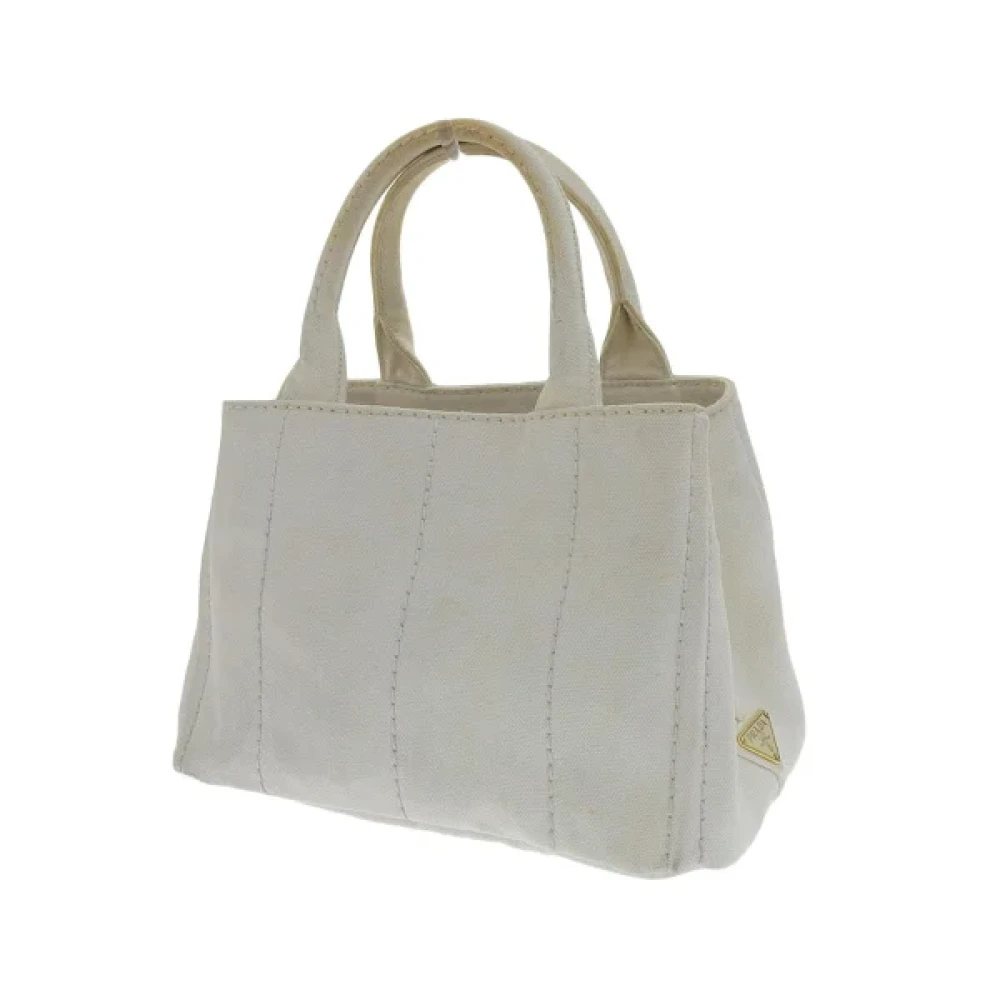 Prada Vintage Pre-owned Cotton prada-bags White Dames