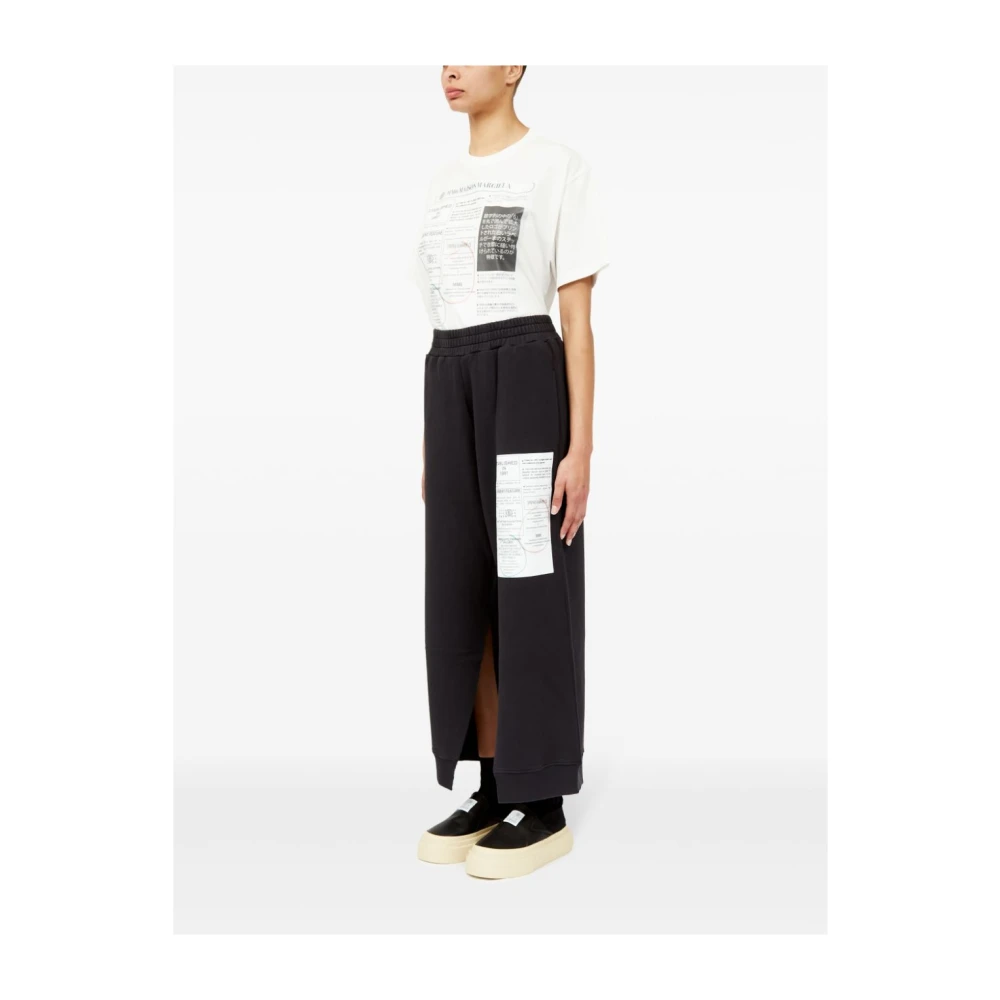 MM6 Maison Margiela Wijde Broek Black Dames
