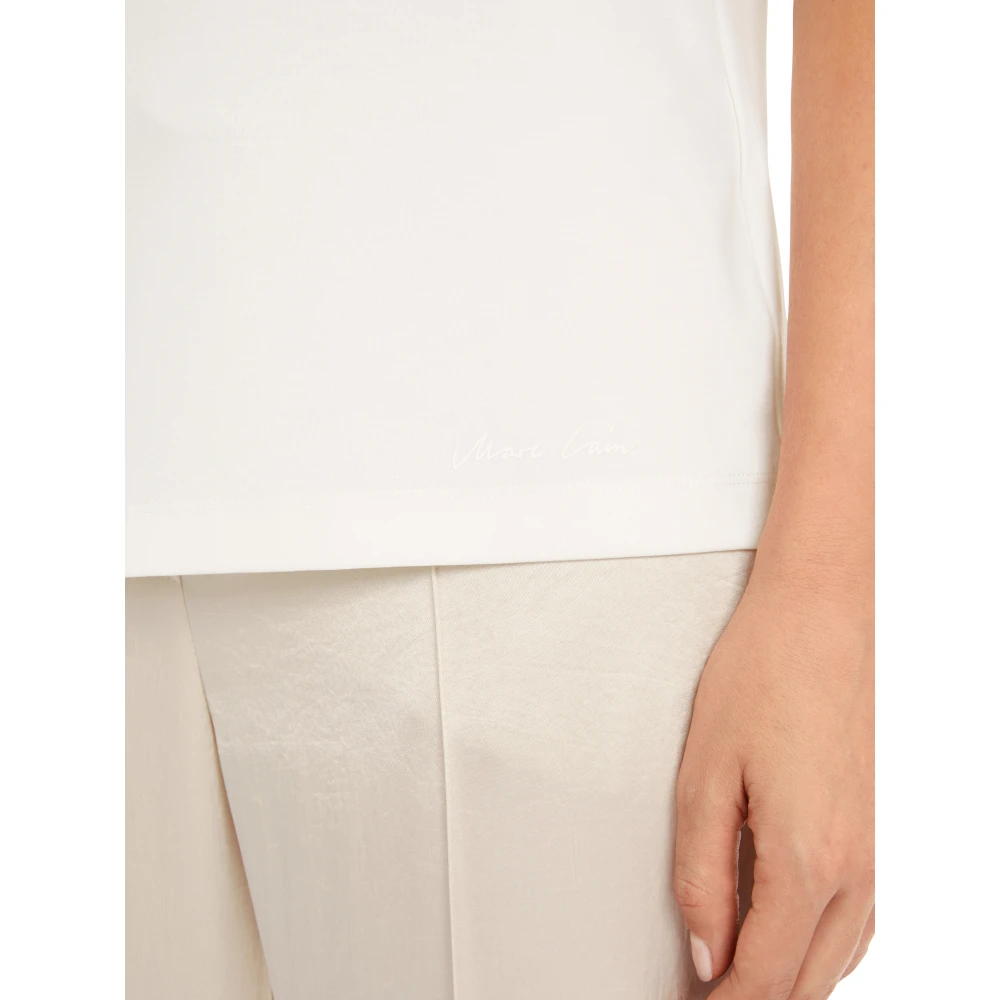 Marc Cain Gestreept katoenen T-shirt White Dames