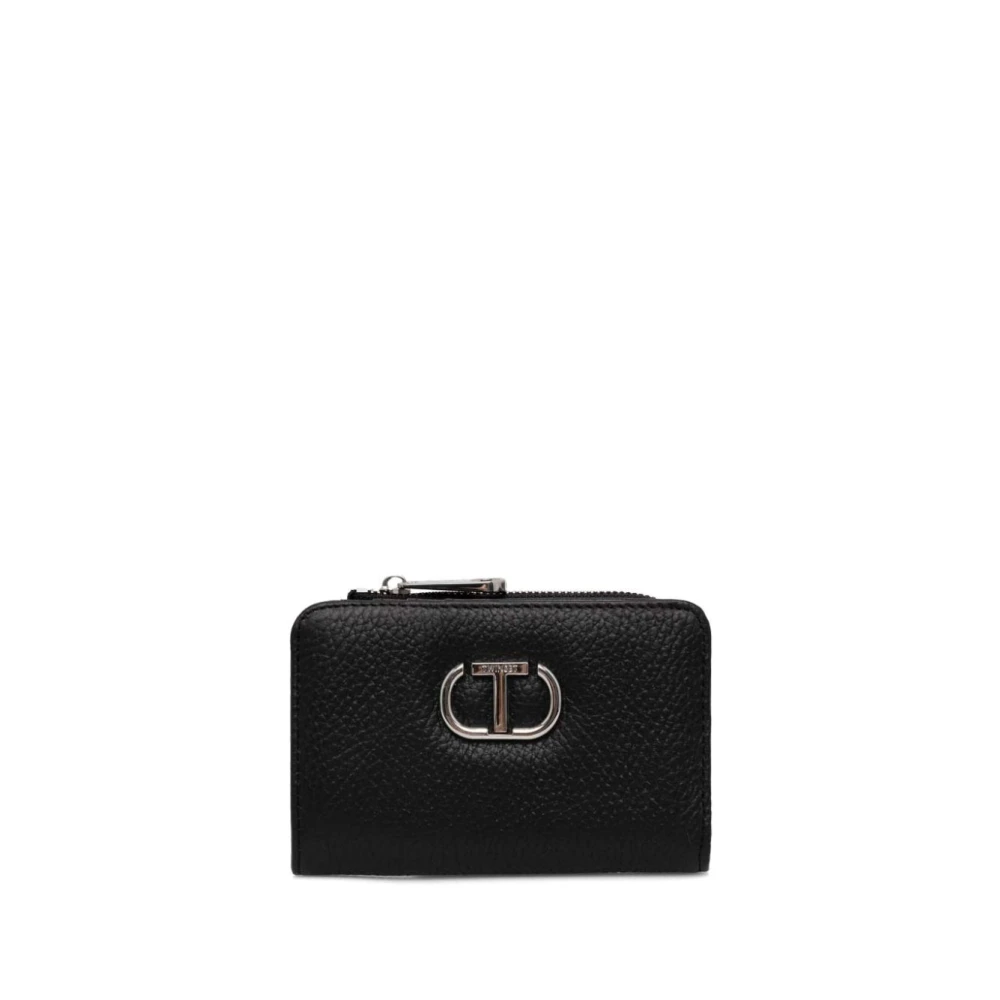 Twinset Zwarte Zip Around Portemonnee Black Dames