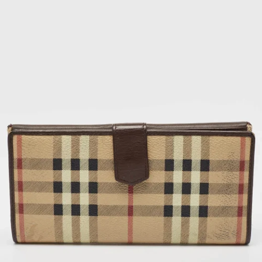 Burberry Vintage Pre-owned Leather wallets Brown Dames