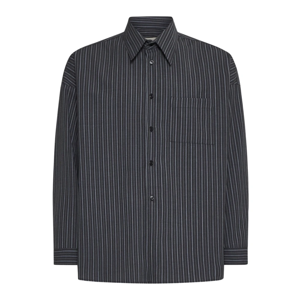 Marni Zwarte Lange Mouw Shirt Black Heren