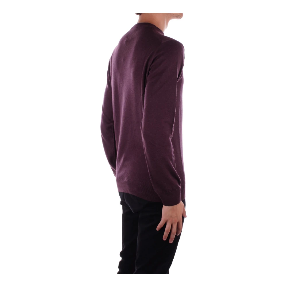 Woolrich Logo Front Sweaters Purple Heren
