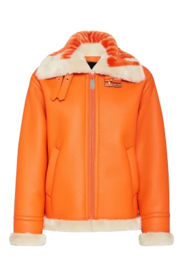 Faux-shearling Pilotjacka