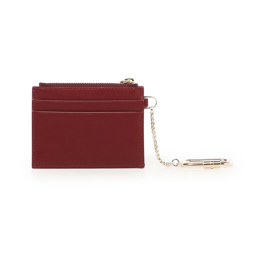 Salvatore Ferragamo Bordeaux Portemonnee met Ketting Red Dames