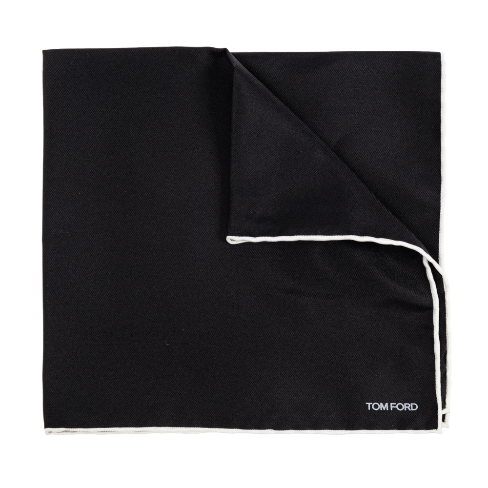Tom Ford , Handkerchiefs, Male, Black, One Size, Silk Pocket Square