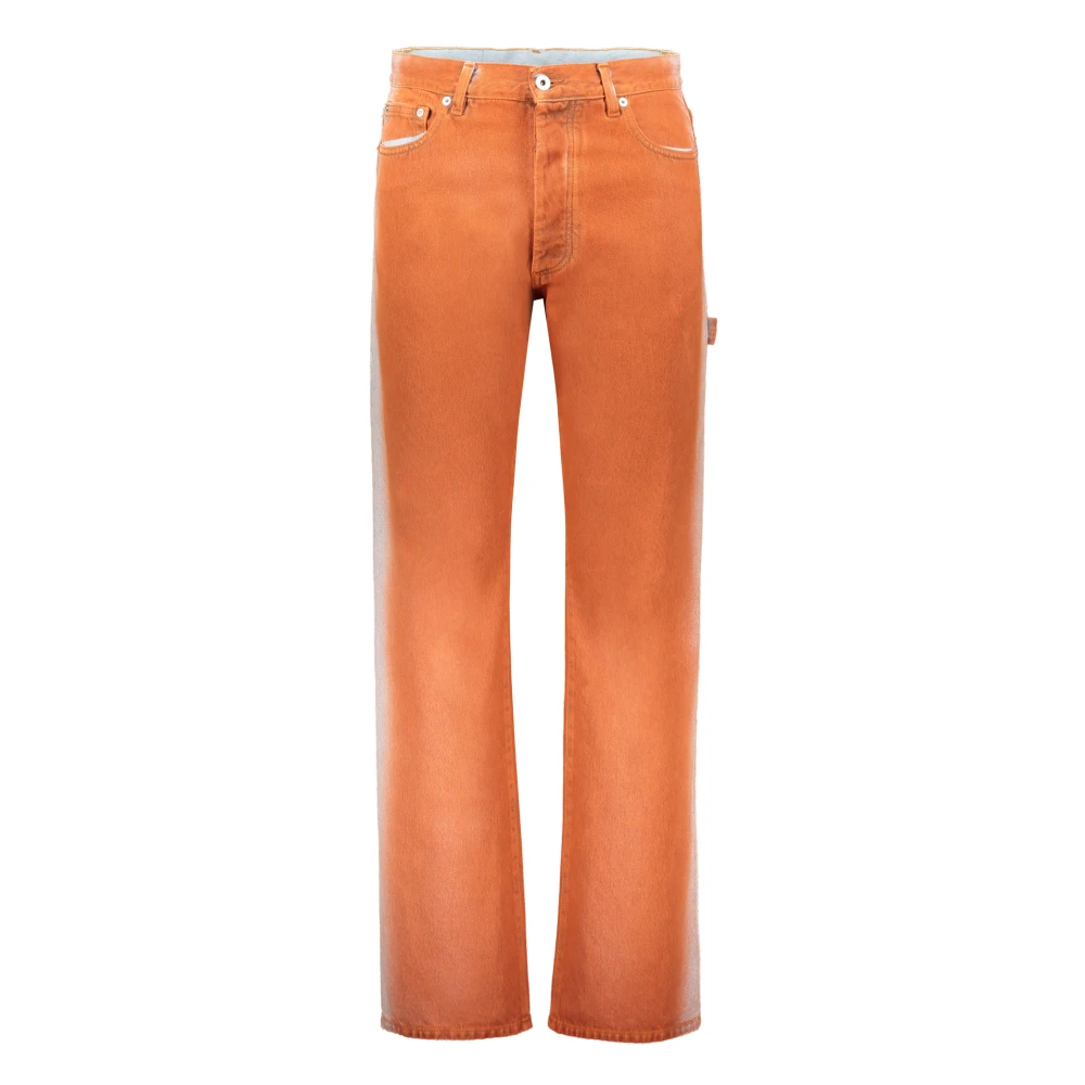 Heron Preston Jeans met gradiënt effect en logo Orange Heren