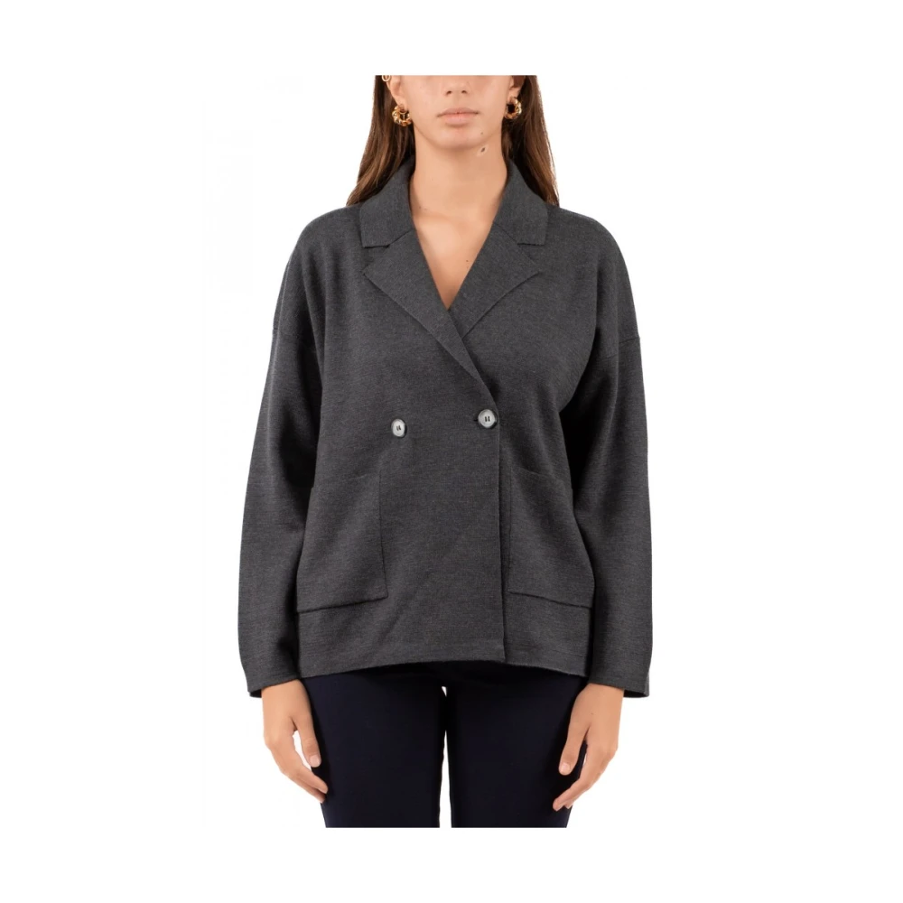 Gran Sasso Elegante Blazer Gray Dames