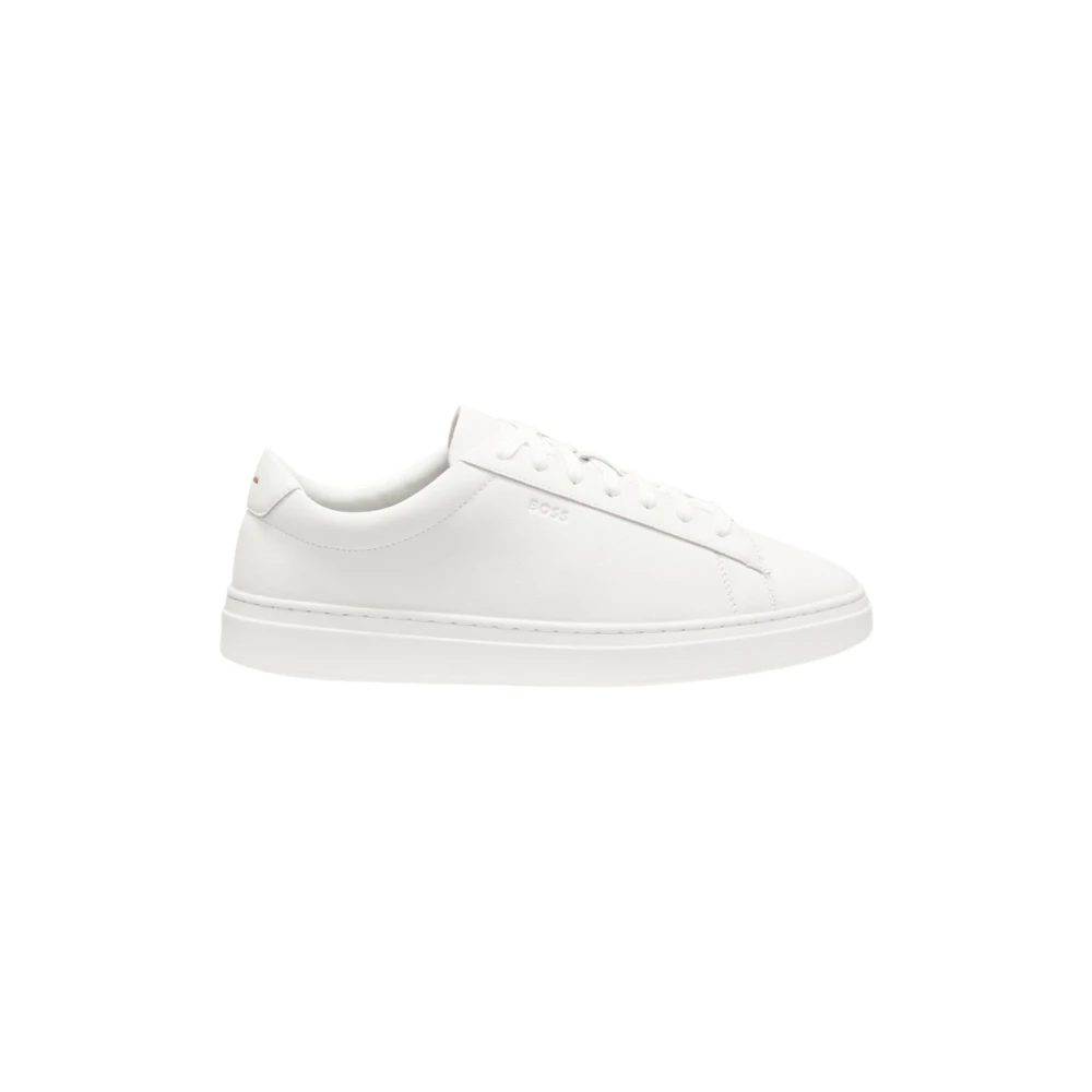 Hugo Men's White Smooth Leather Trainers - Sneakers - 9 Uk - Shoes