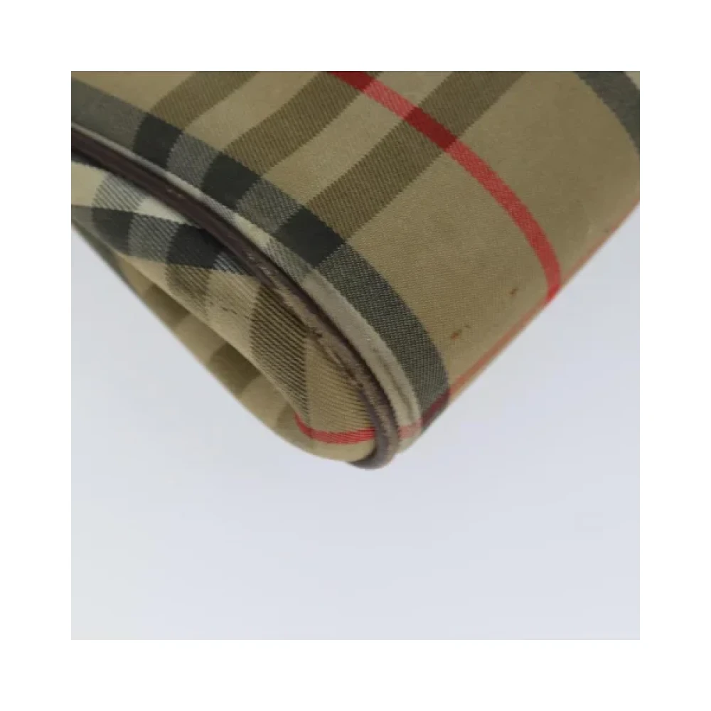 Burberry Vintage Pre-owned Cotton clutches Beige Dames