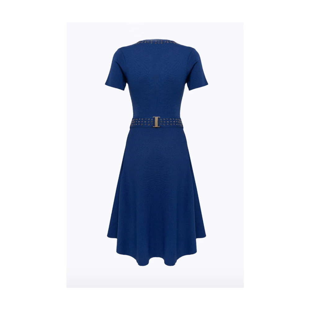 Blugirl Gebreide jurk met riem en strass Blue Dames