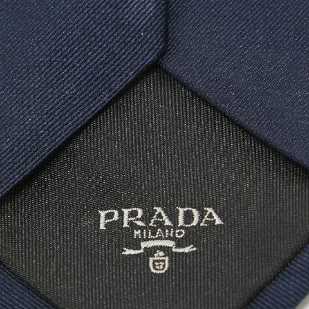 Prada Vintage Pre-owned Polyester tops Blue Heren