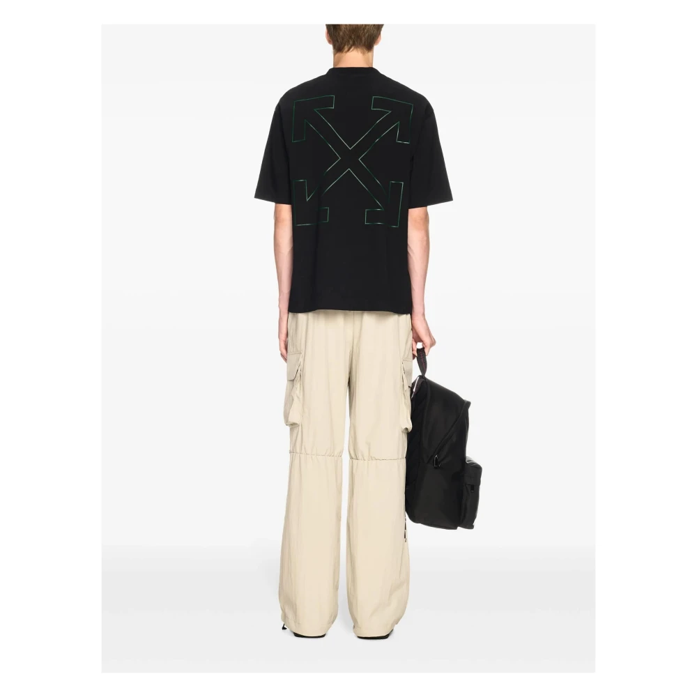 Off White Zwarte Banknote Arrow Skate Tee Black Heren
