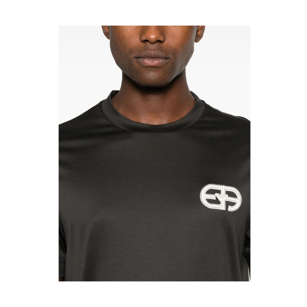 Emporio Armani Logo Jersey T-shirt Antraciet Grijs Gray Heren