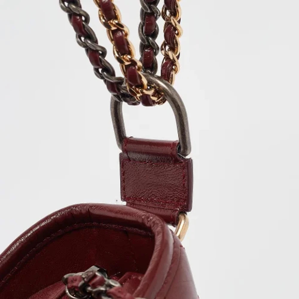 Chanel Vintage Pre-owned Leather shoulder-bags Red Dames