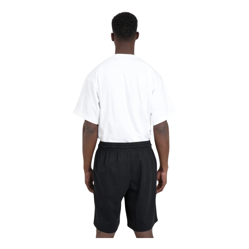 Adidas Sportieve Zwarte Logo Patch Shorts Black Heren