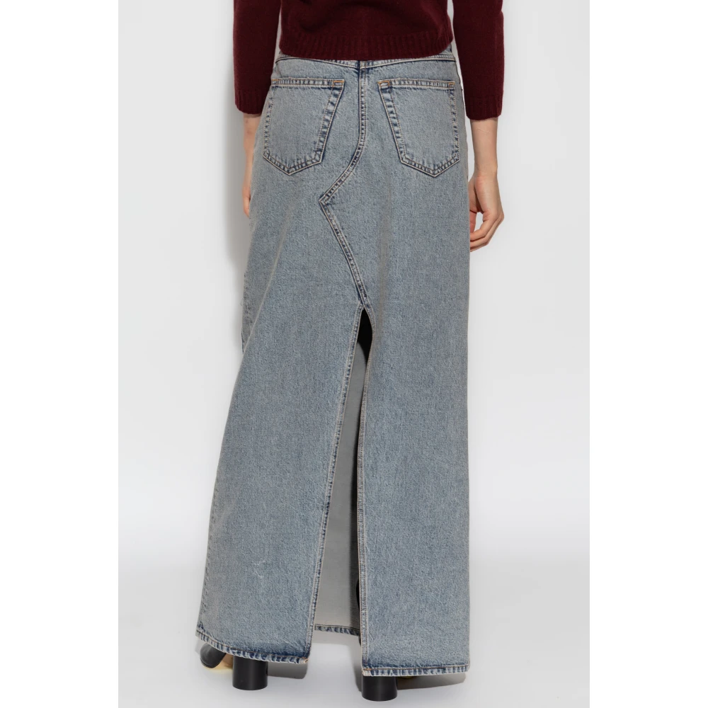 MM6 Maison Margiela Lange Denimrok Blue Dames