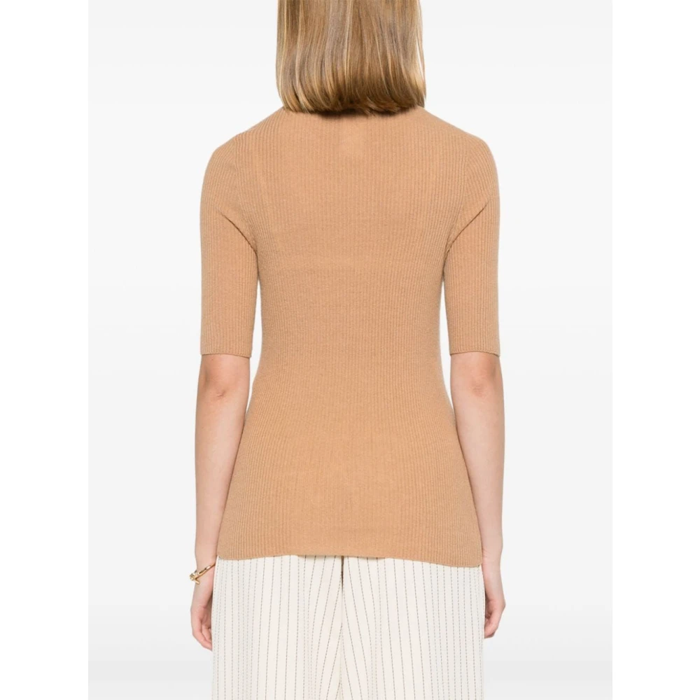 Fabiana Filippi Casual Jersey Top voor Vrouwen Beige Dames
