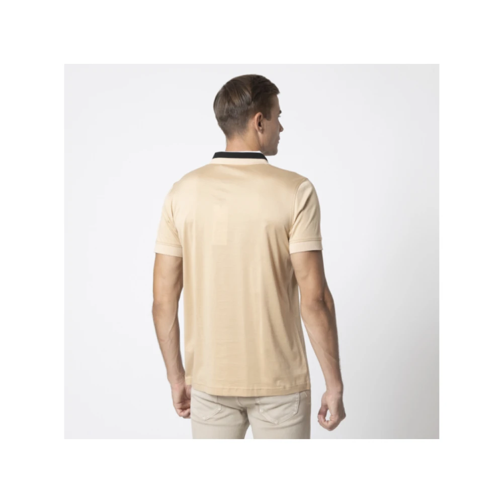 Karl Lagerfeld Beige Zip Tricolor Polo Beige Heren