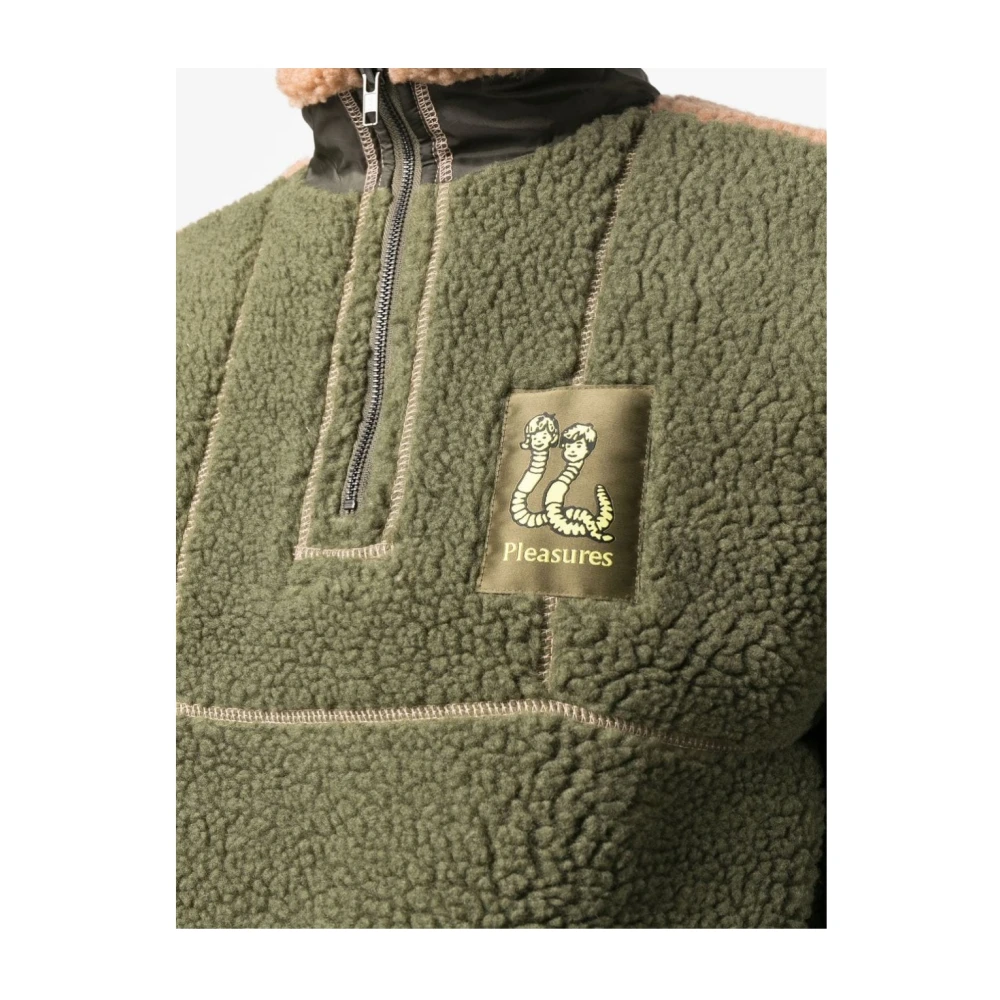 Pleasures Quarter Zip Truien en Gebreide Kleding Green Heren