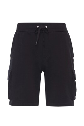 black-cargo-shorts-with-drawstring-waistband