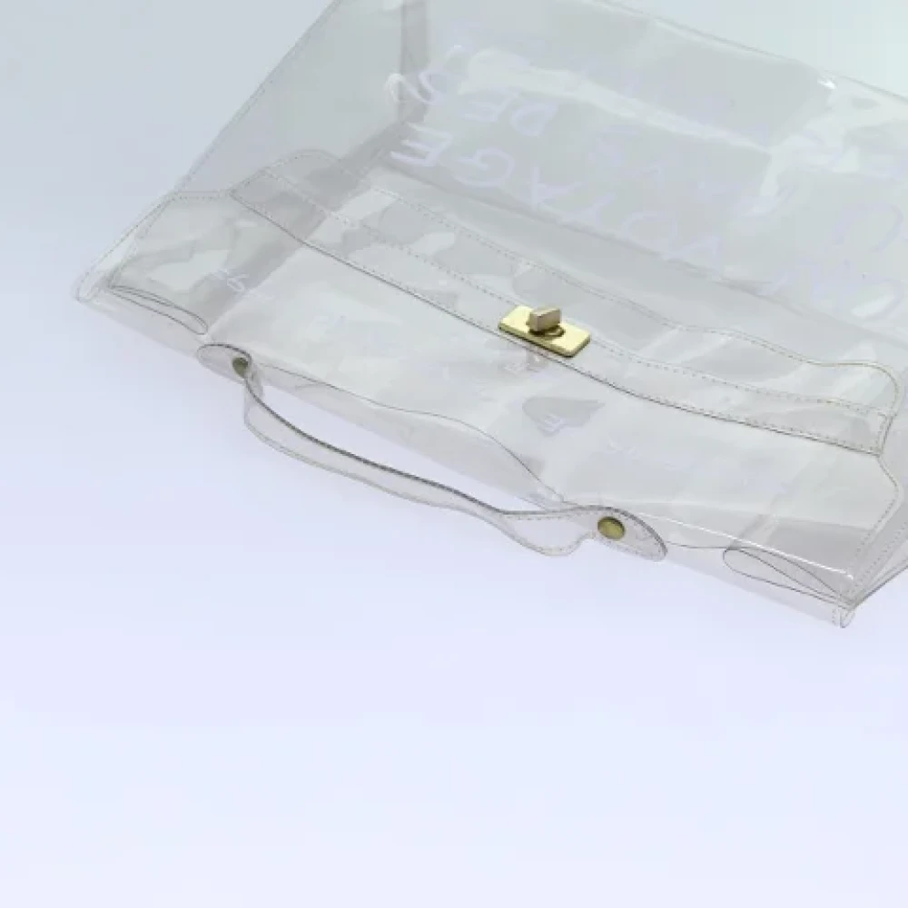 Hermès Vintage Pre-owned Vinyl handbags White Dames
