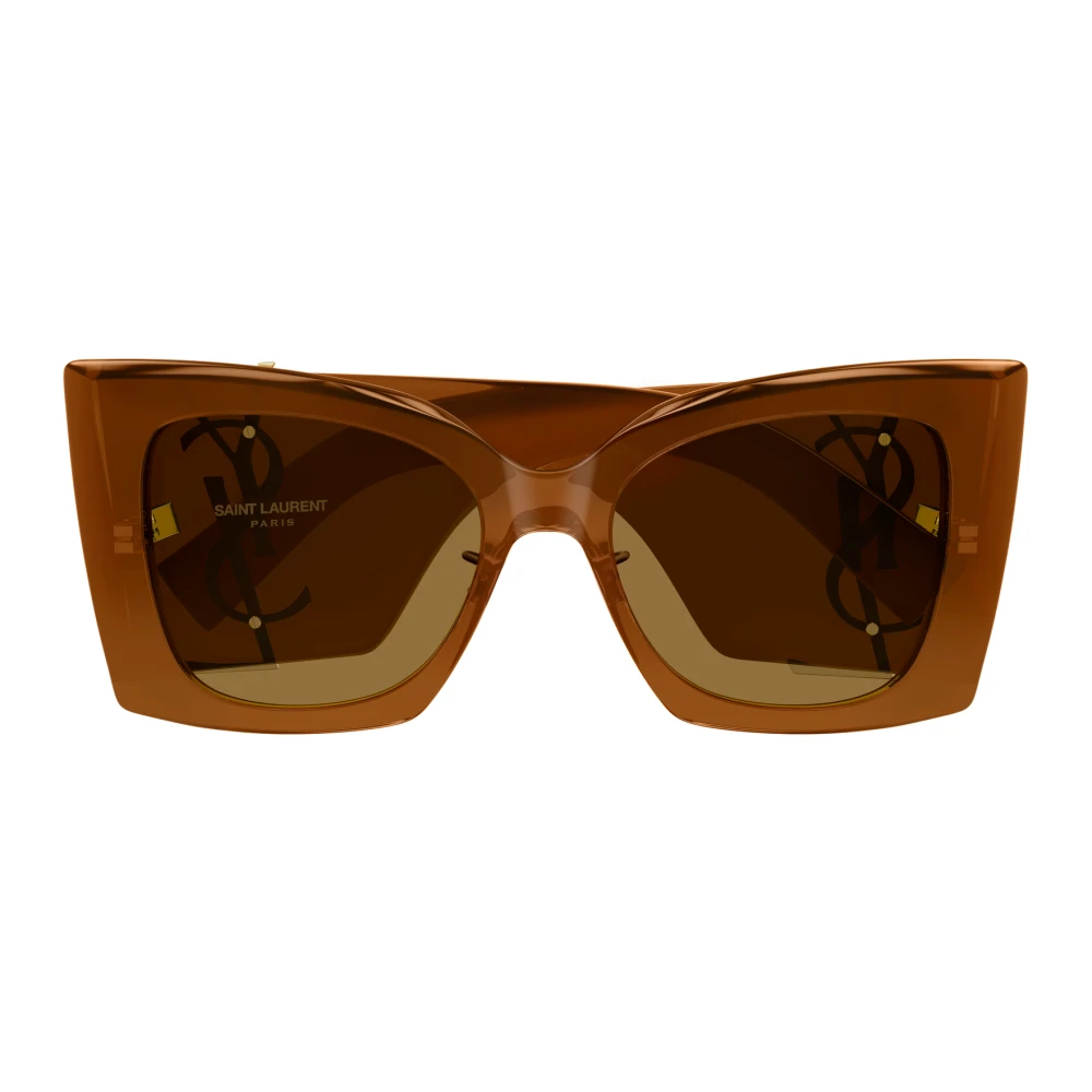Saint Laurent Women's Brown Sunglasses, 54 Mm, Blaze Crystal Sunglasses