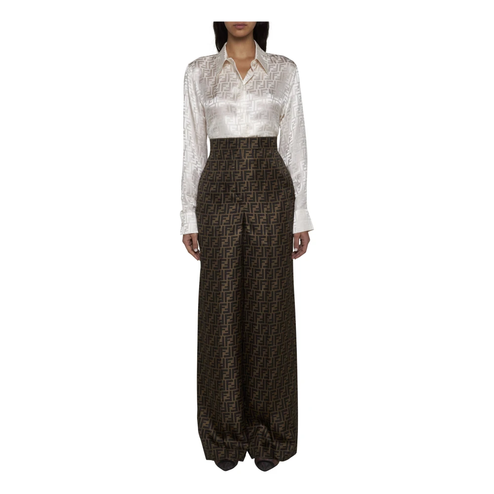 Fendi Stijlvolle Broek Brown Dames