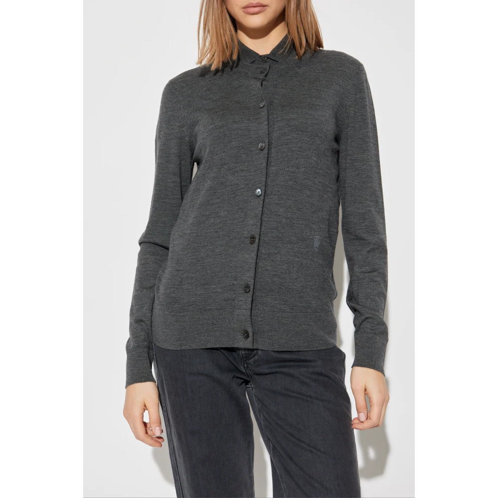 Burberry Wollen Vest Gray Dames
