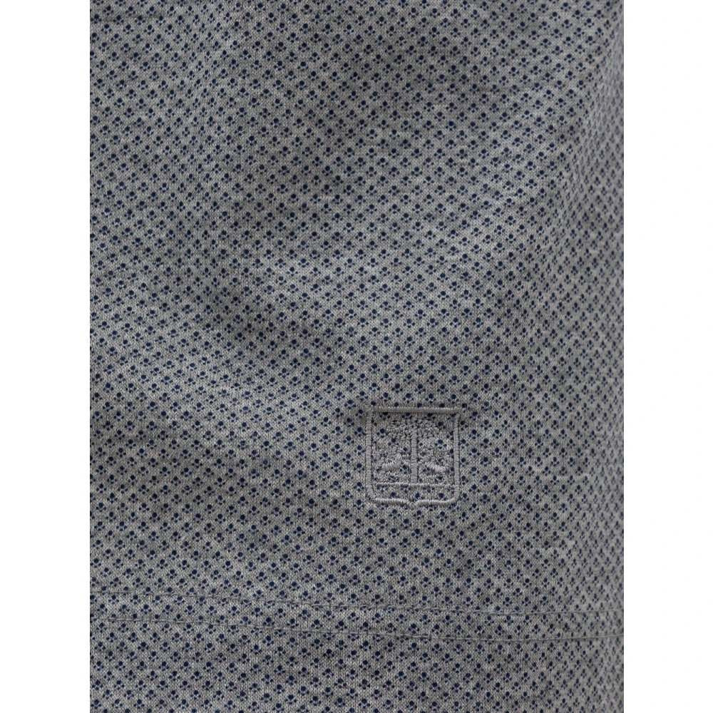 Corneliani Klassieke Grijze Polo Shirt Gemaakt in Italië Gray Heren