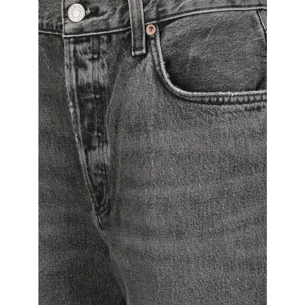Agolde High-Waisted Straight Jeans Gray Dames