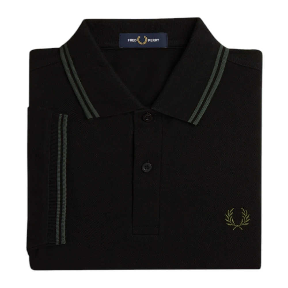 Fred Perry Klassieke Twin Tipped Polo Zwart Black Heren