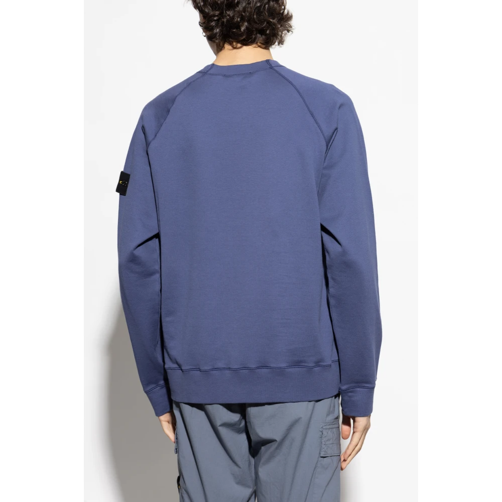 Stone Island Sweatshirt met logo Blue Heren
