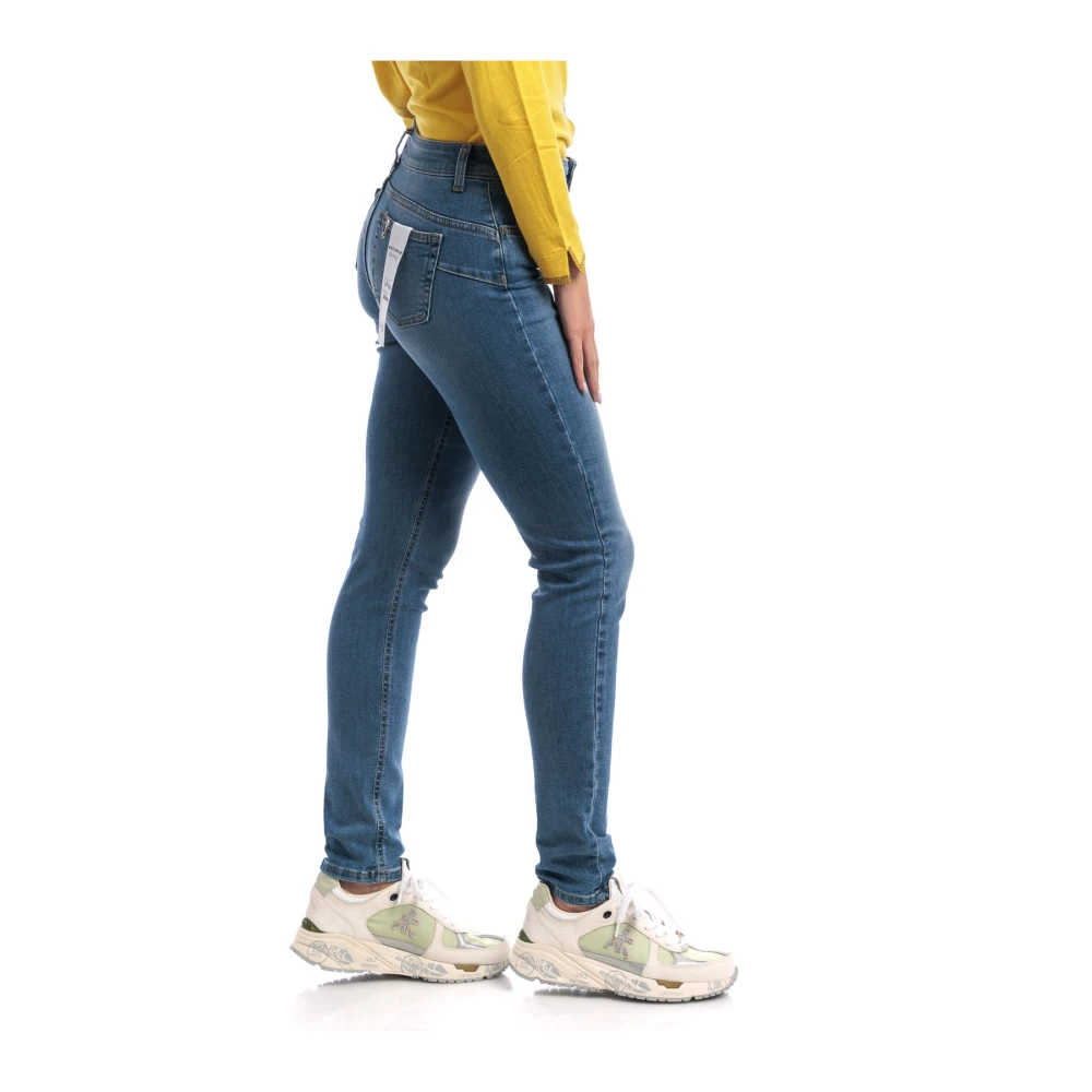 Liu Jo Hoge Taille Skinny Jeans Blue Dames
