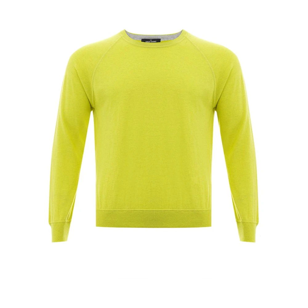 Gran Sasso Gele Katoenen Pullover Yellow Heren