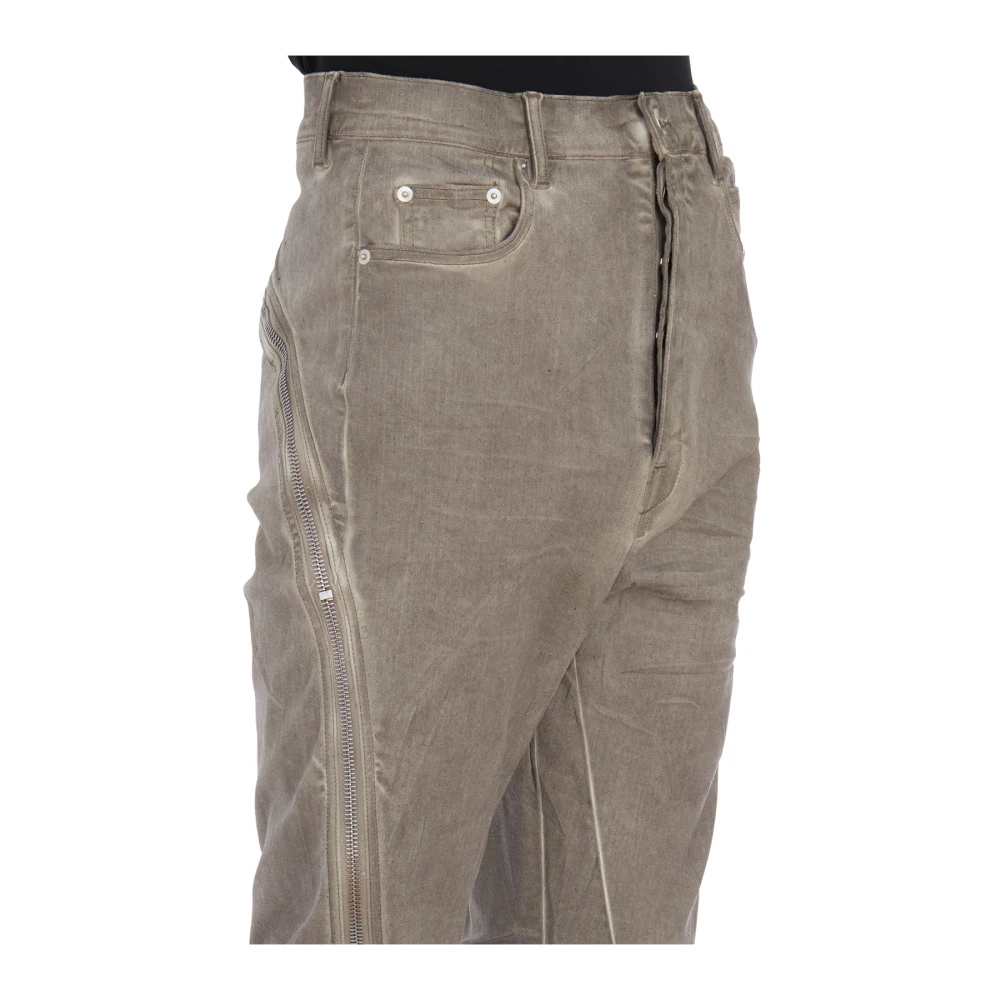 Rick Owens Denim Banana Dust Jeans Gray Heren