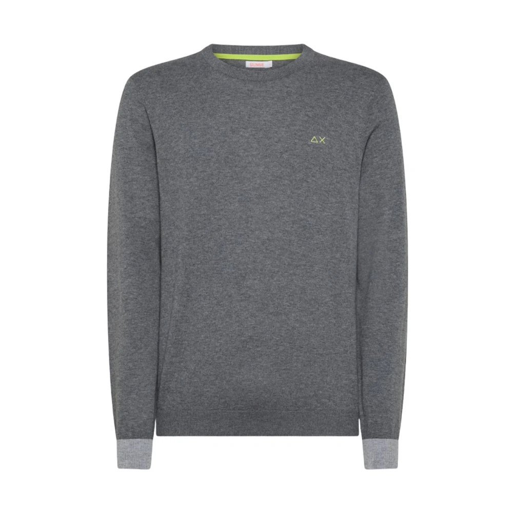 Sun68 Stijlvolle O-Neck Jumpers Gray Heren