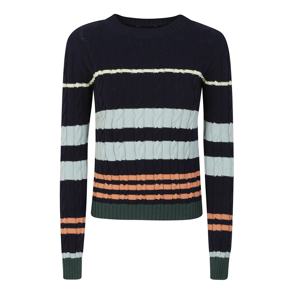 Max Mara Weekend Multicolor Gestreepte Katoenen Gebreide Trui Multicolor Dames