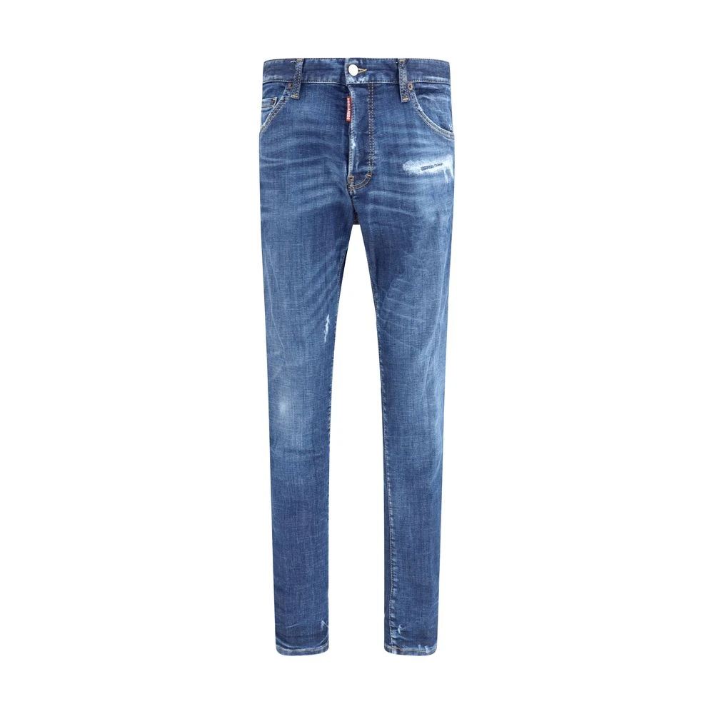 Dsquared2 Men's Blue Cool Guy Jeans With Vintage Details - Slim Fit Jeans - Xs - Jeans
